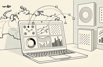 Аналог Google Analytics в России на экране ноутбука маркетолога
