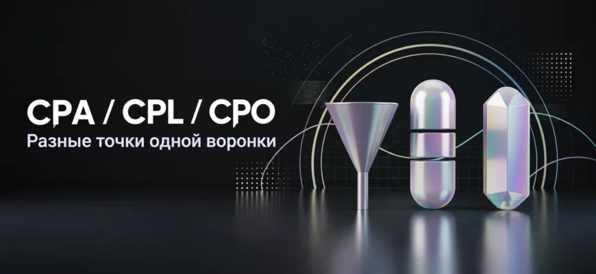 CPA, CPL и CPO: разные точки одной воронки