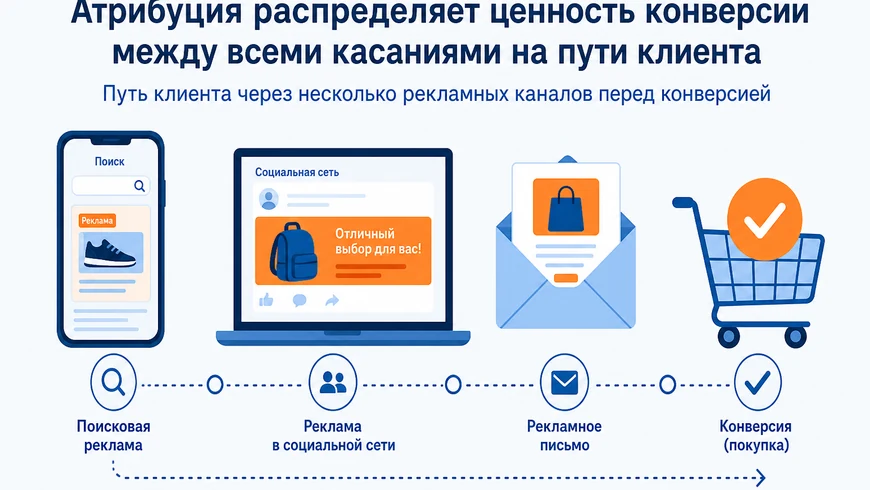 Путь клиента через несколько рекламных каналов перед конверсией