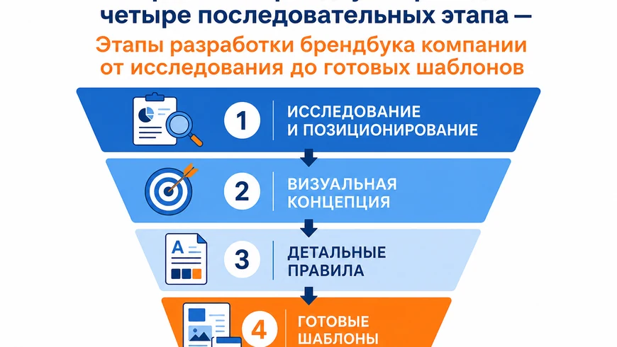 Этапы разработки брендбука компании от исследования до готовых шаблонов
