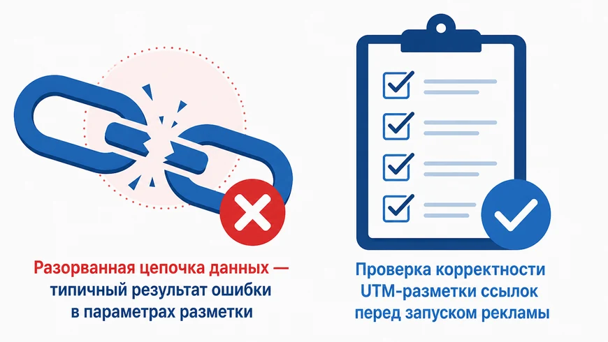 Проверка корректности UTM-разметки ссылок перед запуском рекламы