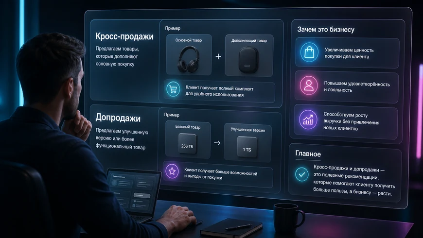 Что такое кросс-продажи и допродажи простыми словами — иллюстрация к статье «кросс продажи и допродажи»