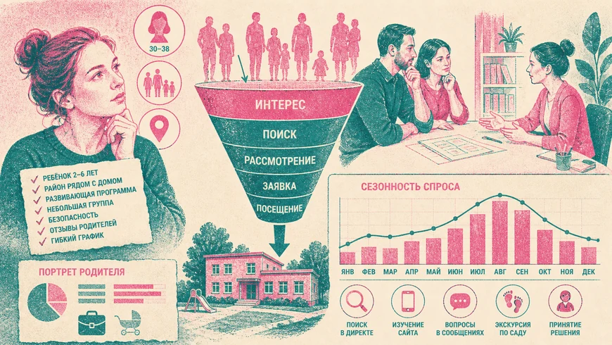 Кто ищет частный детский сад в Директе: портрет родителя и сезонность спроса — «привлечение клиентов частный детский сад»